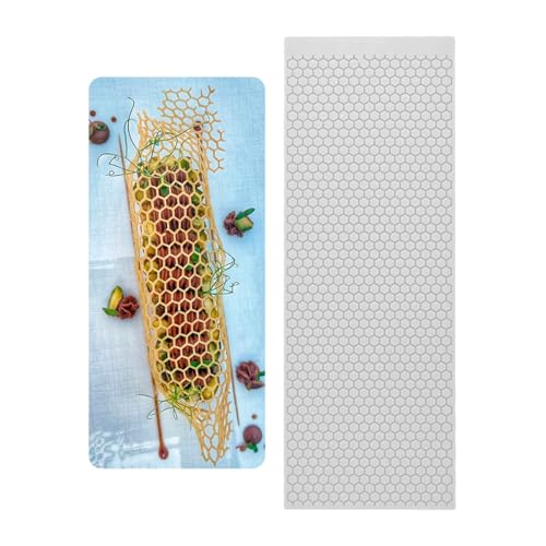 3D Hollow Out Lace Mold Honey Shape Cake Mold Decorative Lace Mat Sugar Craft Silicone Pad Honeycomb Fondant Moulds Decorating Tools Baking