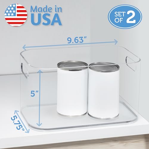 Bliss 10" x 6" Open Clear Pantry Organizer Bin (2 Count)