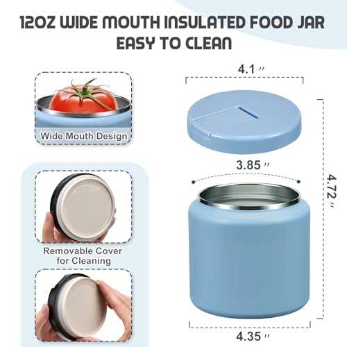 26oz Soup Thermo for Hot Food Kids with Buckle Lid Insulated Vacuum Food Jar Wide Mouth Leakproof Stainless Steel Lunch Container
