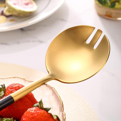 Black Gold Salad Serving Utensils (2 Count)