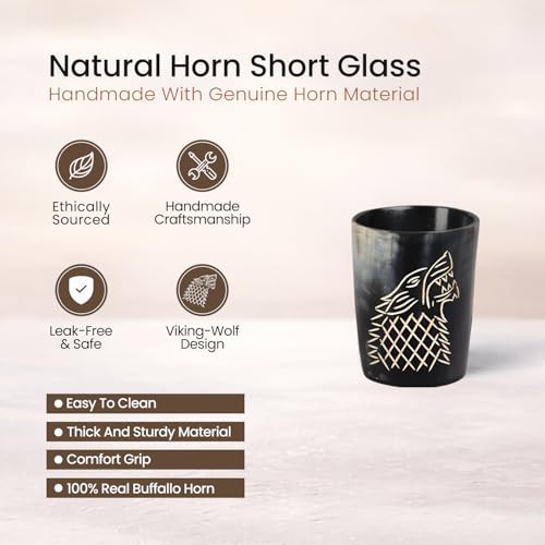 Viking Horn Shot Glasses Set of 8 (8 Count)