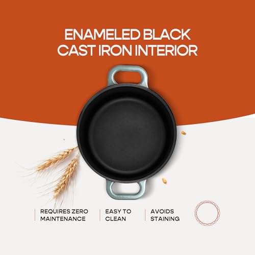 Enameled Cast Iron Dutch Oven for Sourdough Bread Baking