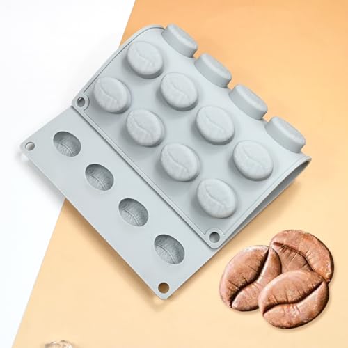 Bakeware Coffee Bean Shape Silicone Mold for Cake Mousse Dessert Chocoalte Non