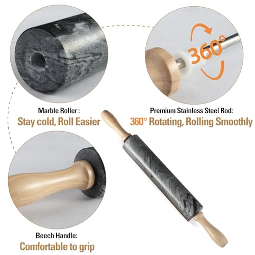 African Natural Marble Rolling Pin