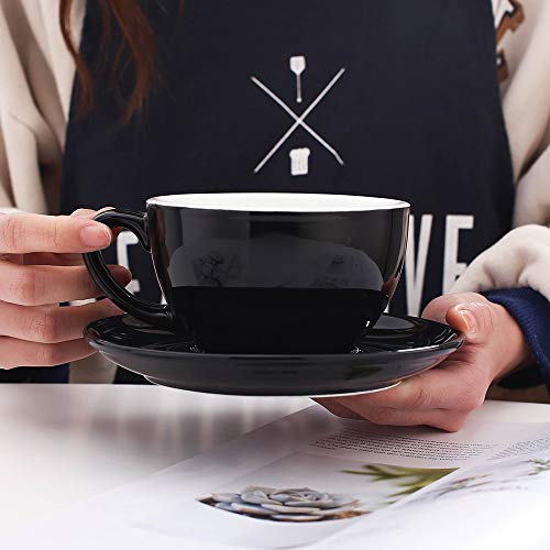 Latte Art Cup and Saucer for Latte & Cappuccino New Bone China