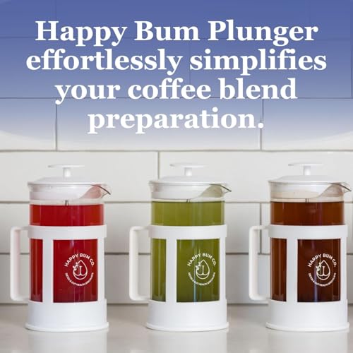ffee Plunger 1L Glass French Press with Steel Strainer