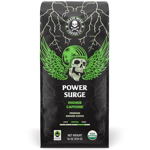 Power Surge High Caffeine Dark Roast Ground (16 Ounce)