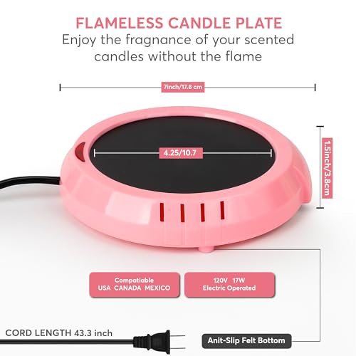 Large Candle Warmer Plate Safely Releases Scents Without a Flame (79 Count)