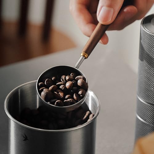 Coffee Spoon Vintage Walnut Wood Handle