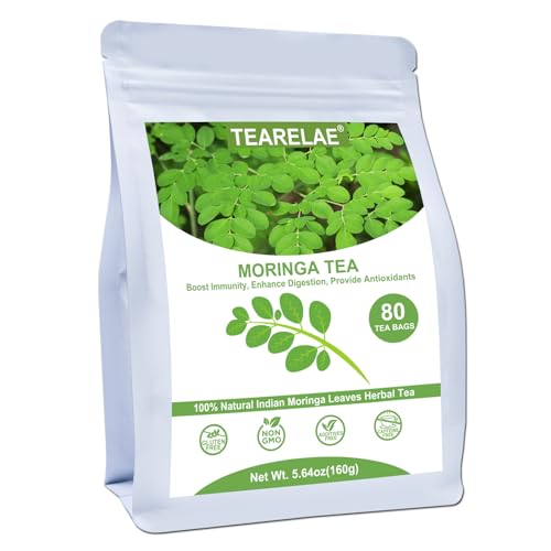 Moringa Tea 80 Herbal Tea Bags (80 Count)