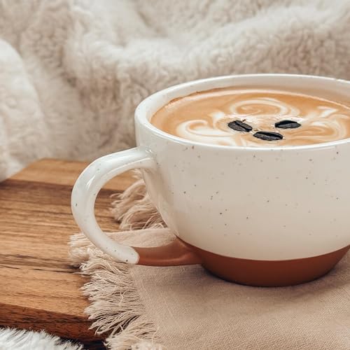 Ceramic Latte Art Mug With Saucer