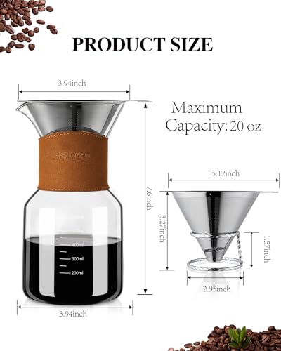 Pour Over Coffee Maker with Double