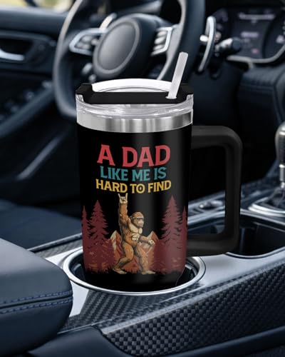 Bigfoot Sasquatch Dads 40 oz Tumbler with Handle