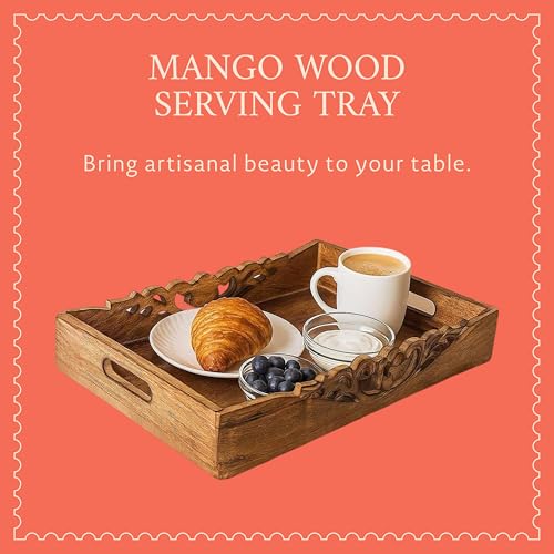 Orchid Mango Wood Serving Tray