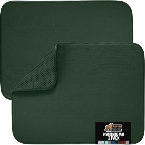 Ultra Absorbent Microfiber Dish Drying Mat (2 Count)