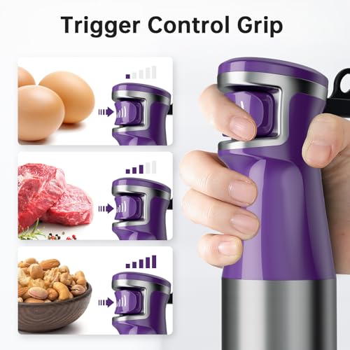 Immersion Blender Handheld 5 in 1 Hand Blender Set 1100W Heavy Duty
