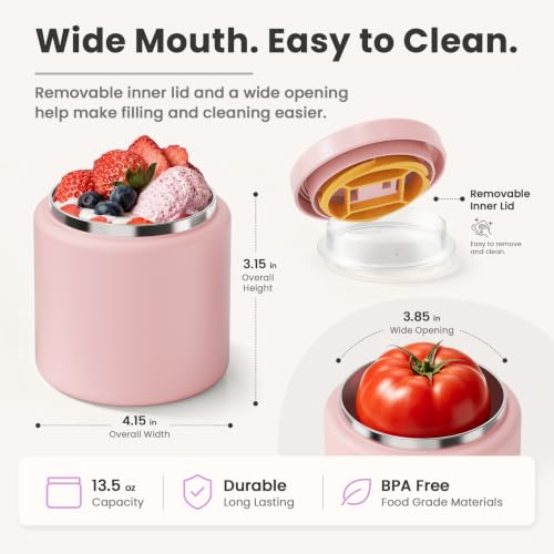 26oz Soup Thermo for Hot Food Kids with Buckle Lid Insulated Vacuum Food Jar Wide Mouth Leakproof Stainless Steel Lunch Container