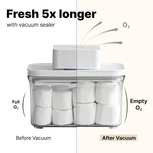 Premium Airtight Food Storage Containers & Vacuum Sealer Machine Starter Set