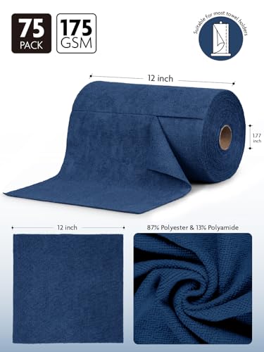 Microfiber Cleaning Cloth Roll (75 Count)