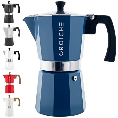 Milano Stovetop Espresso Maker Moka Pot 9 espresso Cup 15.2 oz Blue (9 Count)