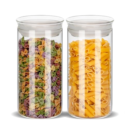 Glass Canisters with Airtight Lids (2 Count)