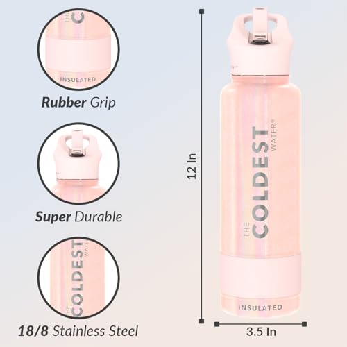 Coldest Insulated Water Bottle with Straw Lid