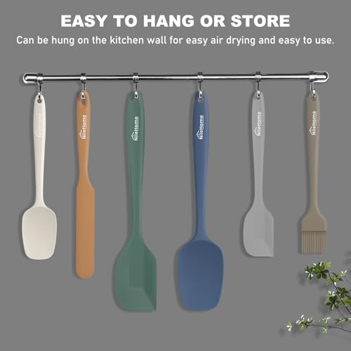 6 Pieces Silicone Spatula Set with Silicone Brush (6 Count)