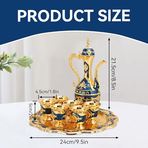 Tea Service Set with Tray and Cups