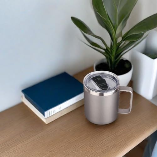 14oz Insulated Stainless Steel Coffee Mug with Lid Bulk 2 Pack (2 Count)