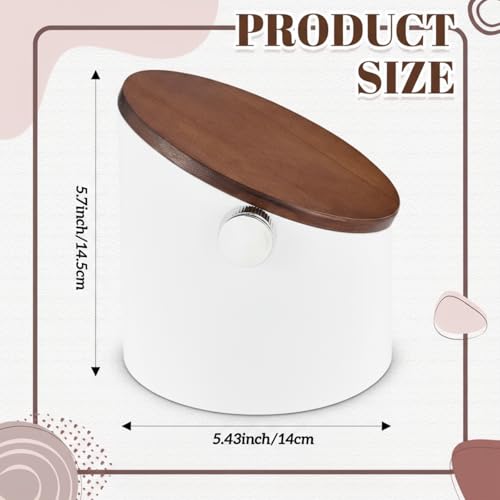Espresso Knock Box with Walnut Lid for Coffee Grounds