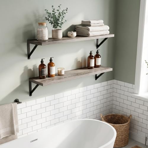 Wall Mounted Floating Shelves Set of 2 (2 Count)