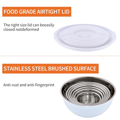 White Mixing Bowls With Airtight Lids