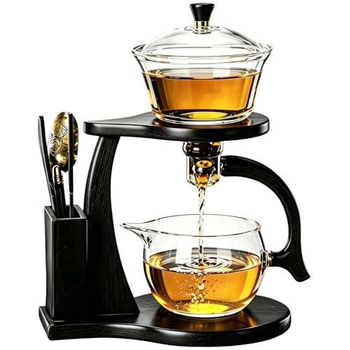 Lazy Gong Fu Tea Set Semi Automatic Magnetic Glass Teapot