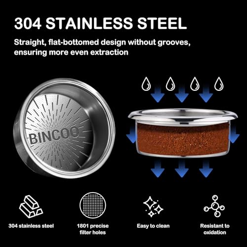Precision Espresso Filter Basket Compatible with 58mm Espresso Machine Portafilters