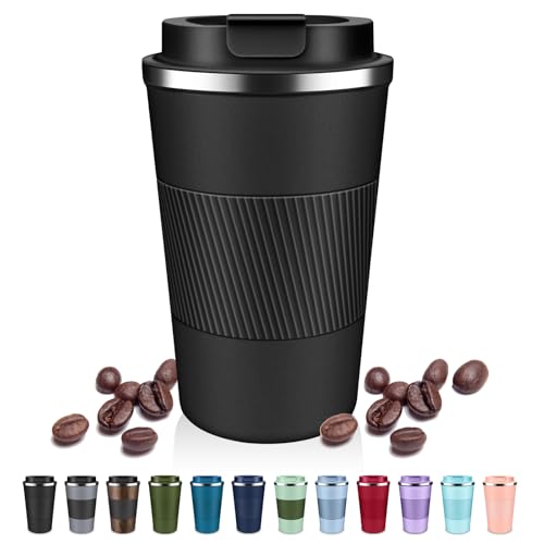 Insulated Coffee Tumblers with Flip Lid 12oz