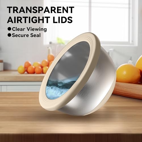 Stainless Steel Mixing Bowls with Lids (5 Count)