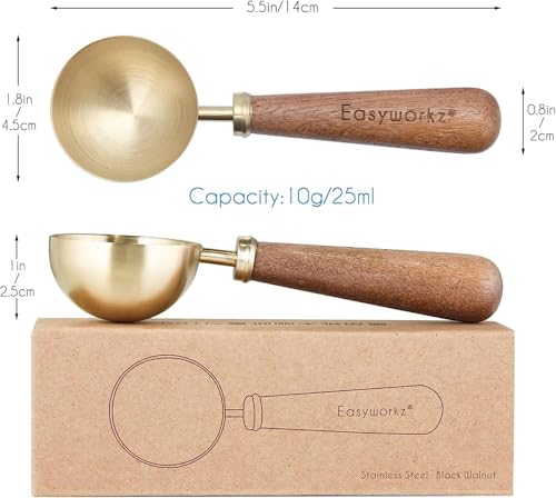 Retro Stainless Steel Coffee Spoon With Black Walnut Handle