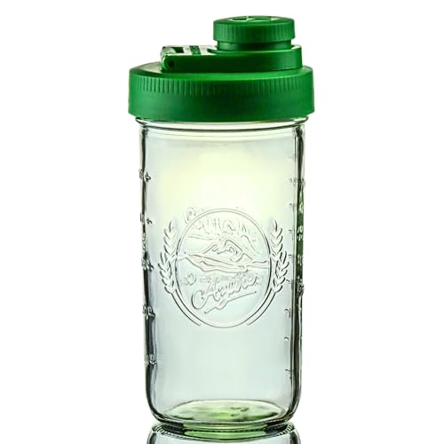 Mason Jar Drinking Cup Pint and Half Drinking Lid and Azure 24oz Jar