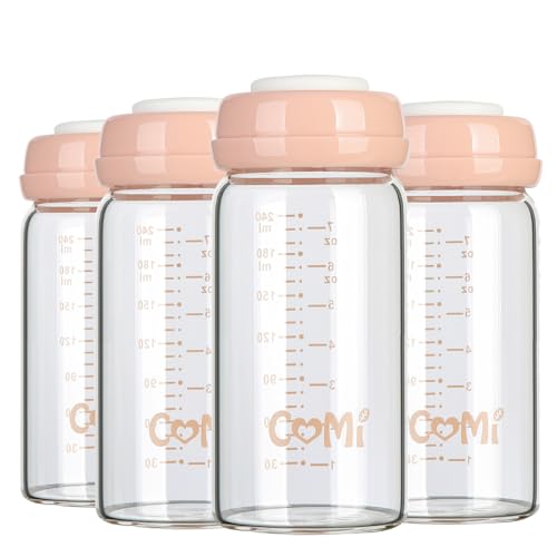 Wide Neck Glass Breastmilk Collection n Storage Bottle (4 Count)