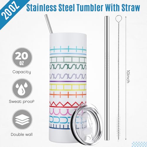 20 oz Hidden Message Tumbler Insulated with Lid Straw