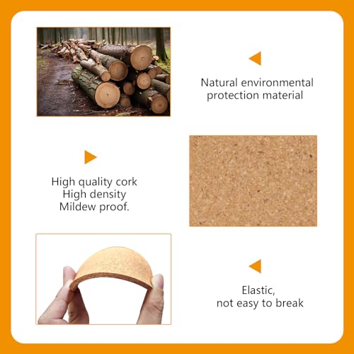 50 Pcs Cork Coasters Bulk (50 Count)
