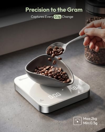 S2 Espresso Coffee Scale with Timer 0.1g Precision Shot Scale