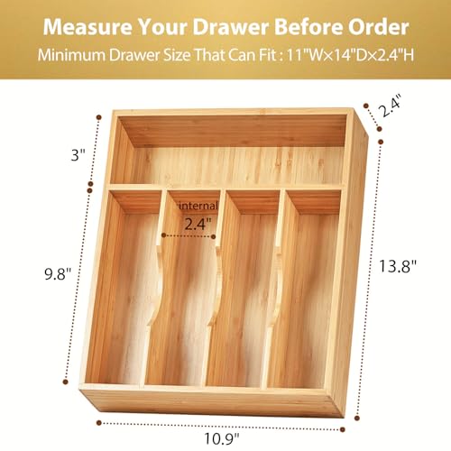Bamboo Kitchen Drawer Organizer