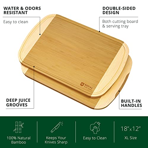 Wooden Cutting Boards for Kitchen Meal Prep & Serving