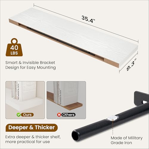 36 Inch Floating Shelves (2 Count)