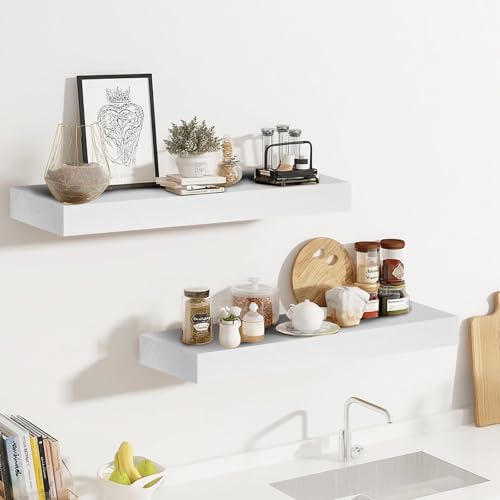 Solid Wood Floating Shelves (2 Count)