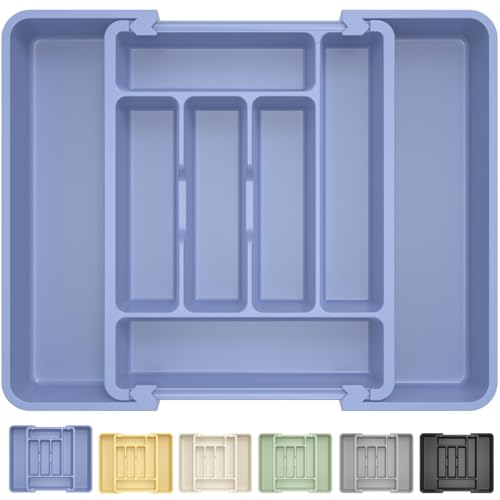 Large Silverware Organizer Tray for Kitchen Drawer Utensils Thicker