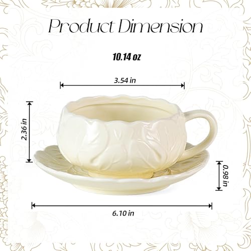 Tea Cups and Saucers Set of 2 (2 Count)