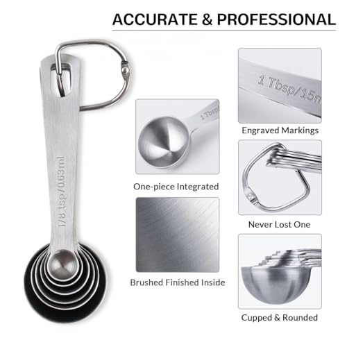 11PCS Measuring Spoons Set Stainless 1 tbsp