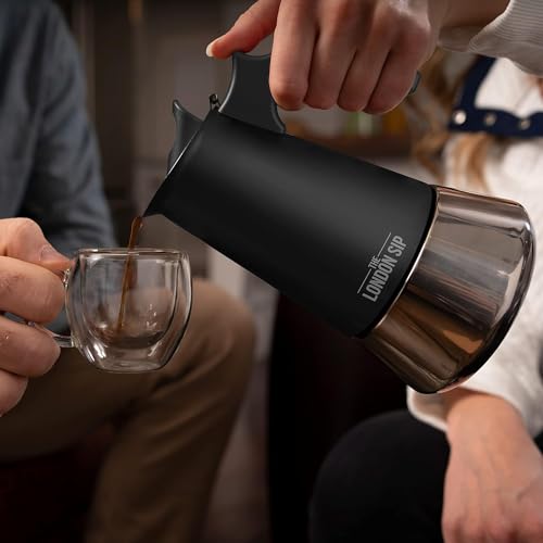 London Sip Stainless Steel Stovetop Espresso Maker Moka Pot Italian Coffee Percolator